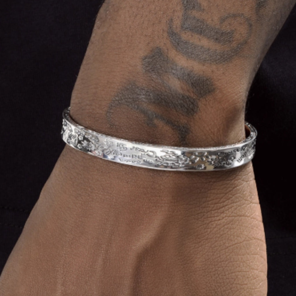 925 Sterling Silver Graffiti Bracelet
