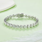 S925 Silver Plating 18k Platinum Diamond Bracelet