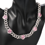 Color Love Necklace Chain Necklace Zircon INS Popular