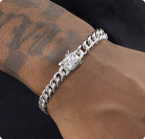 S925 Sterling Silver Cuban Bracelet