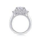 Crown Of Radiance - Moissanite S925 Sterling Silver And Platinum-plated Diamond Ring