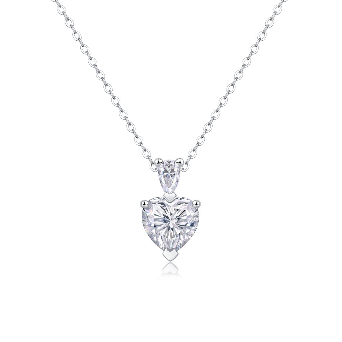 The Beloved Of The Heart - Moissanite S925 Sterling Silver And Platinum Plating Pendant