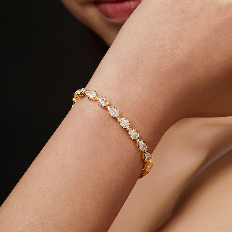 S925 Silver Water Drop Bracelets