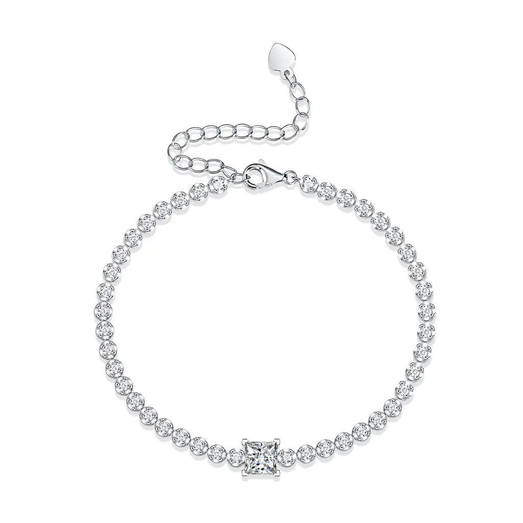 Luxury Rubik’s Cube Moissanite Diamond Bracelet – Sterling Silver Fashion Jewelry Comparable to Natural Diamond NP Collection