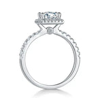 Square Moissanite Set With Top-quality Moissanite Luxury And Fashionable Light Luxury Jewelry Silver Ring S925 Silver Electroplated With Platinum NP Collection