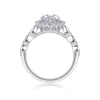 Starlight Craze - Moissanite S925 Sterling Silver And Platinum Diamond Ring