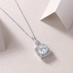 1Innocence Diamond Jewelry Piece Set with 2-Carat Moissanite S925 Sterling Silver and Platinum-Plated Pendant