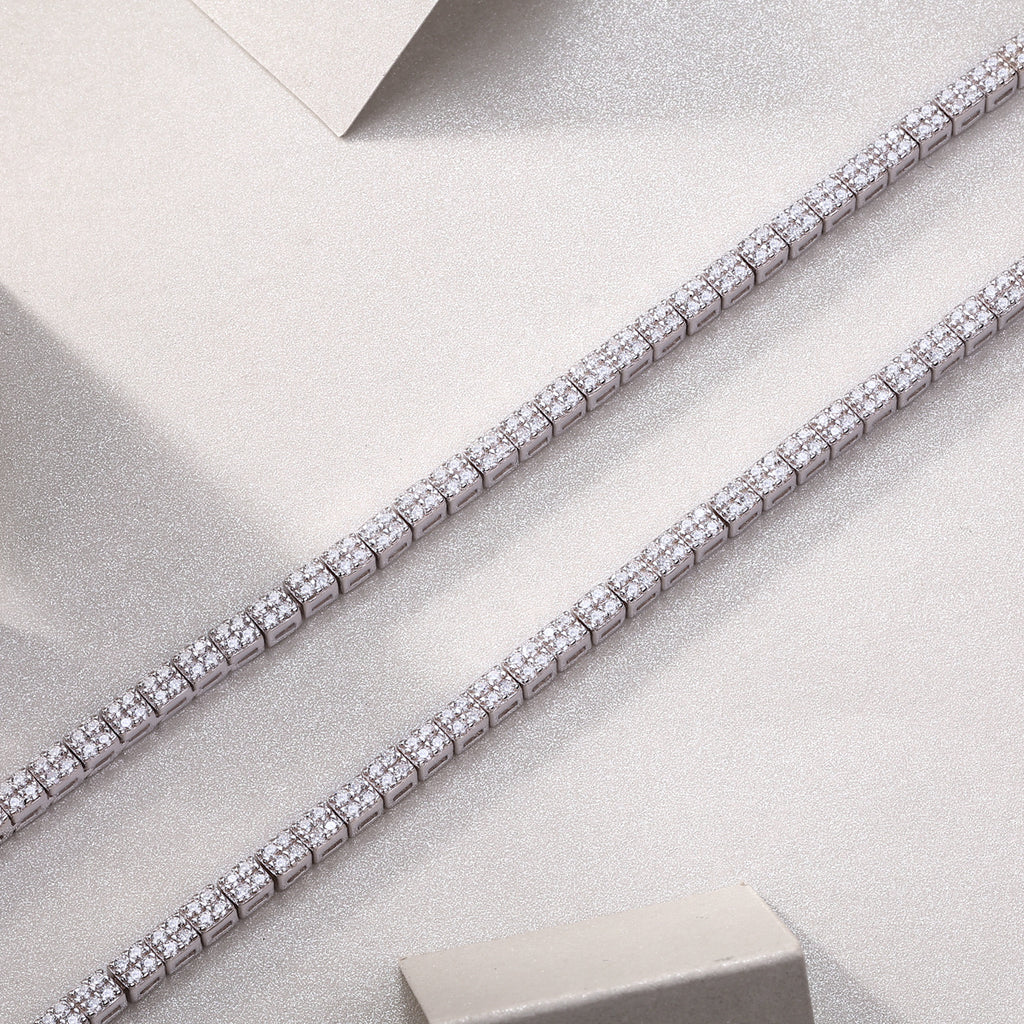 Winter Lake Mosan Diamond S925 Silver Necklace