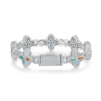 A Luxurious And Fashionable Minimalist Jewelry Bracelet Featuring Top-quality Moissanite, Made Of S925 Silver Electroplated With Platinum. - N&P Colletion