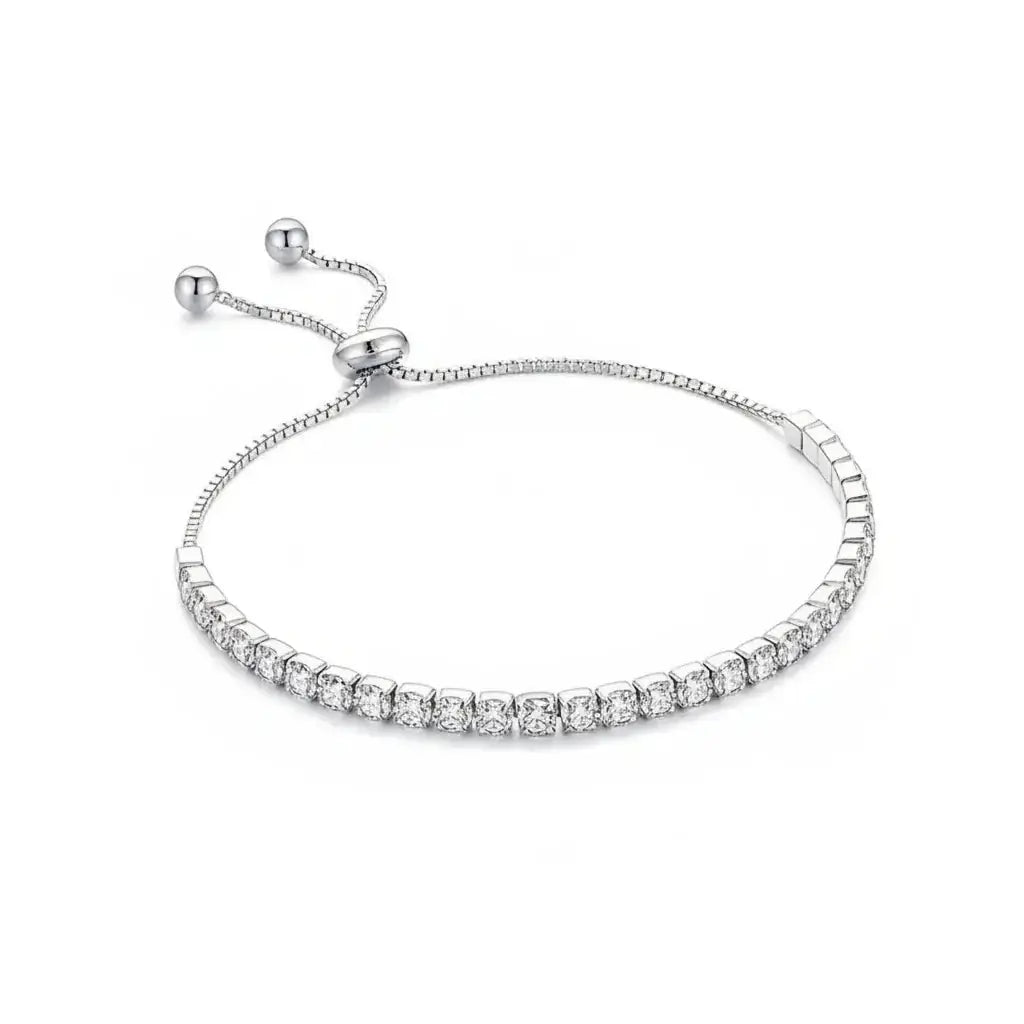 Sterling Silver Moissanite Tennis Bracelet Brilliant Cut 925 Sterling