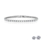 3 Carat round Cut Moissanite Tennis Bracelet 