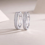 1Firefly Light - Moissanite S925 Sterling Silver Earrings with Platinum-Plated Stud Earrings