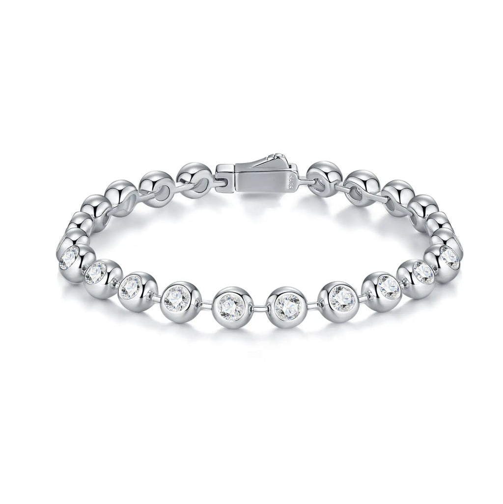 A 0.1-carat Luxurious And Fashionable Light Luxury Trend Jewelry Silver Bracelet With Top-quality Moissanite, Made Of S925 Silver-plated Platinum Material. - N&P Colletion