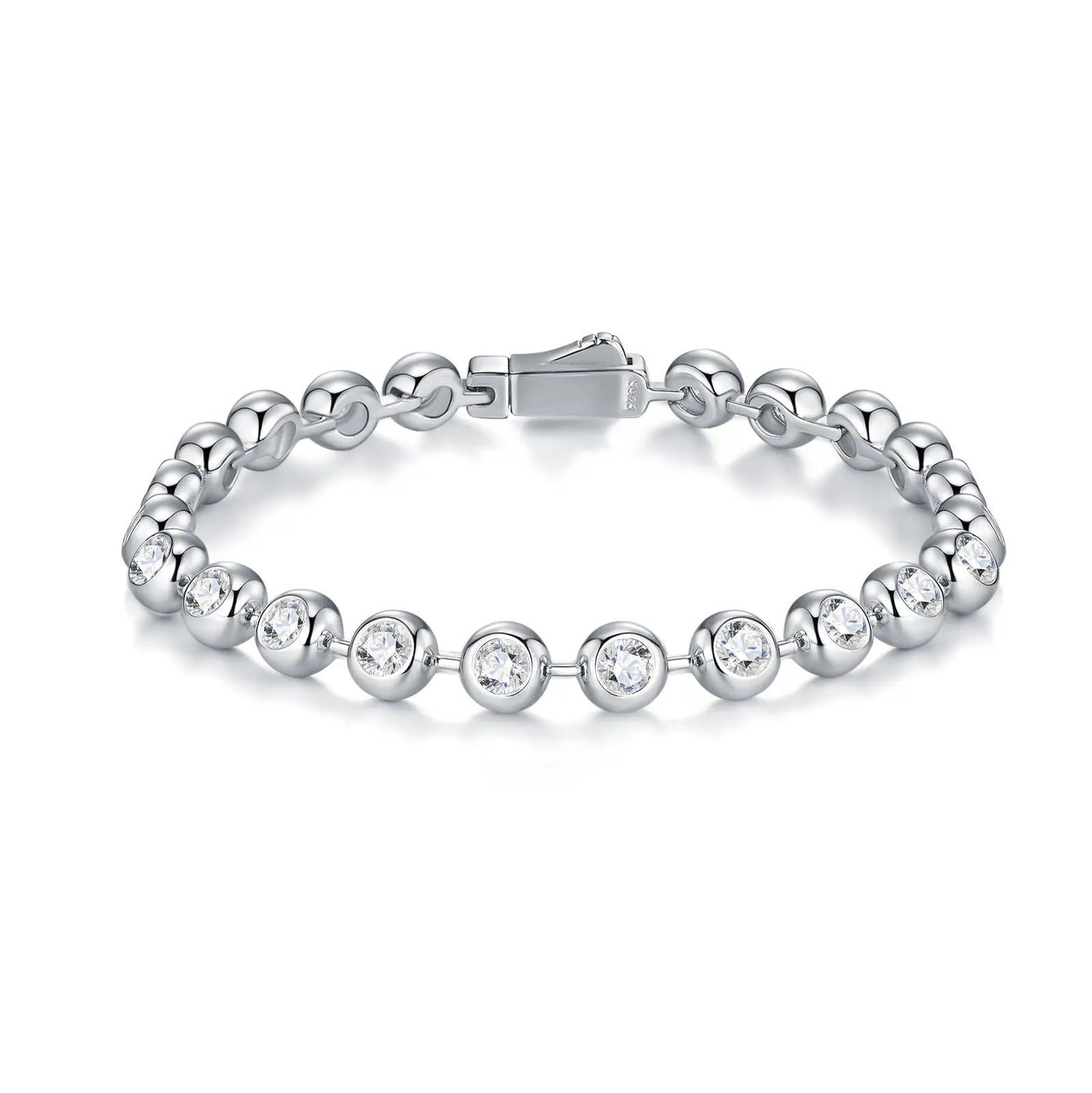 A 0.1-carat Luxurious And Fashionable Light Luxury Trend Jewelry Silver Bracelet With Top-quality Moissanite, Made Of S925 Silver-plated Platinum Material. - N&P Colletion