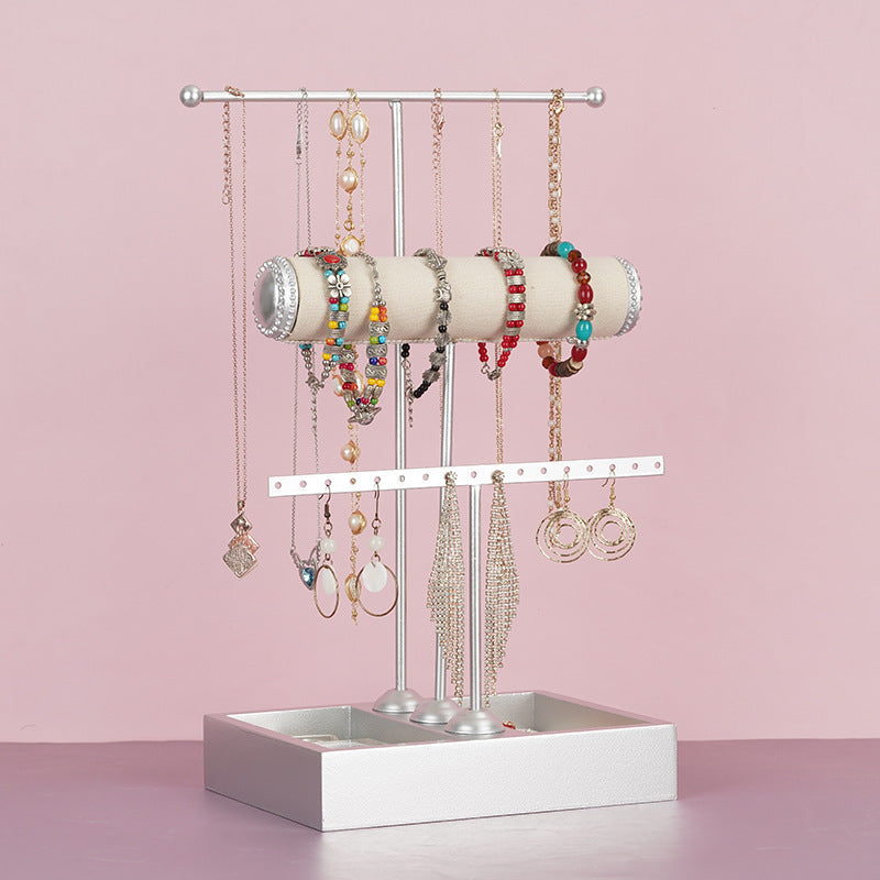 T-shaped Jewelry Stand, Ring Storage, Dressing Table, Net Celebrity Live Display Stand