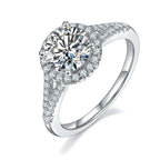 1.5-Carat Luxury & Fashionable Light Luxury Silver Ring – Top-Quality Moissanite, S925 Platinum Plated NP Collection