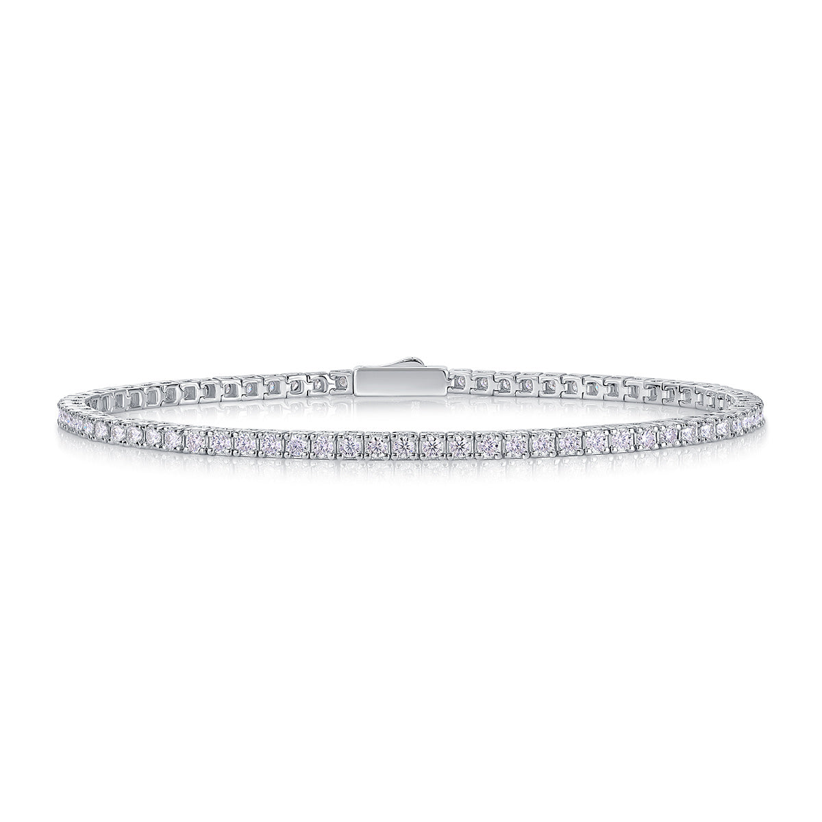 One Of A Kind Mosan Diamond Silver Diamond Bracelet