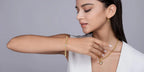 1-carat Luxury And Fashionable Light Luxury Trend Jewelry Silver Bracelet Set With Top-quality Moissanite, S925 Silver Electroplated With Gold NP Collection
