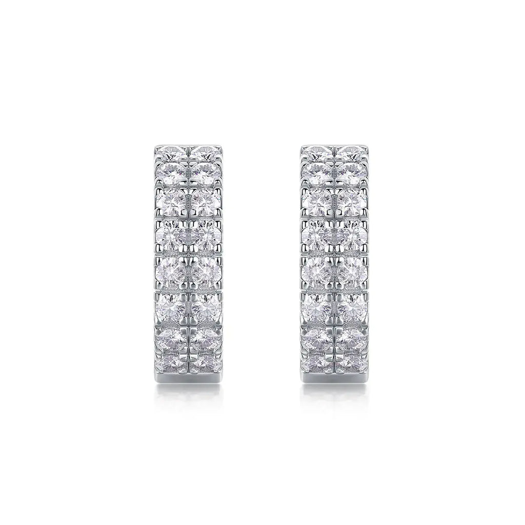 Dynamic - Top-quality Moissanite Luxury And Fashionable Light Luxury Jewelry, Silver Stud Earrings S925, Silver-plated Platinum NP Collection