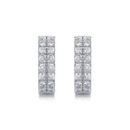 Dynamic - Top-quality Moissanite Luxury And Fashionable Light Luxury Jewelry, Silver Stud Earrings S925, Silver-plated Platinum NP Collection