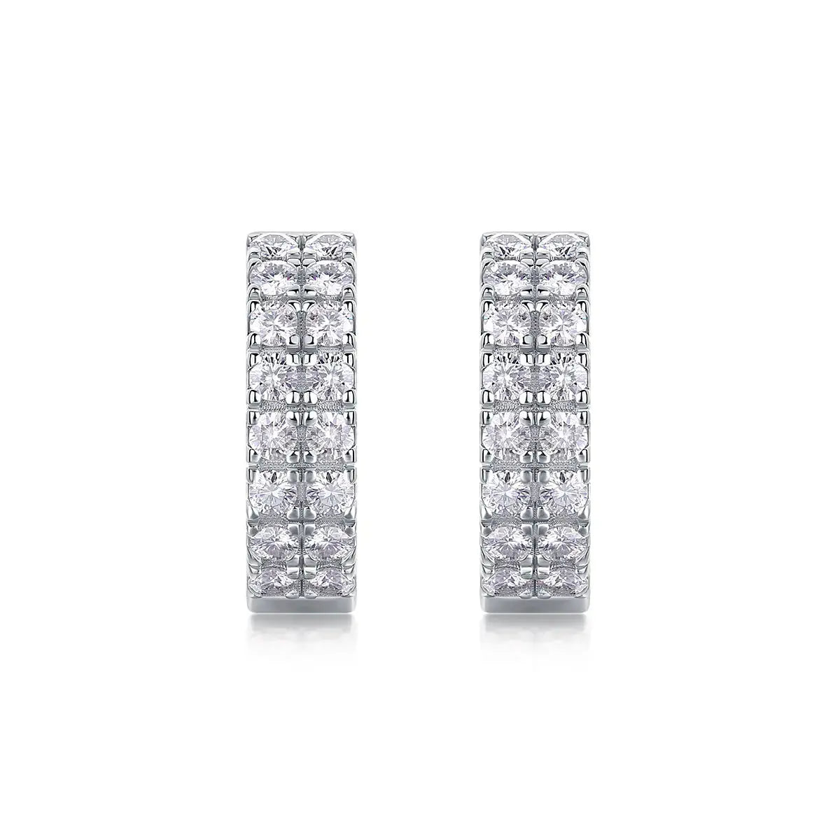 Dynamic - Top-quality Moissanite Luxury And Fashionable Light Luxury Jewelry, Silver Stud Earrings S925, Silver-plated Platinum NP Collection
