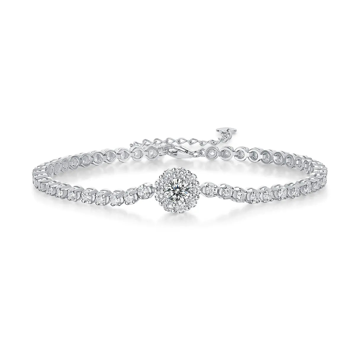 1The Bridge of Magpies Luxury Fashion Mosan Diamond Silver Jewelry Comparable to Natural Diamond Bracelet Prohibit Tk Sales