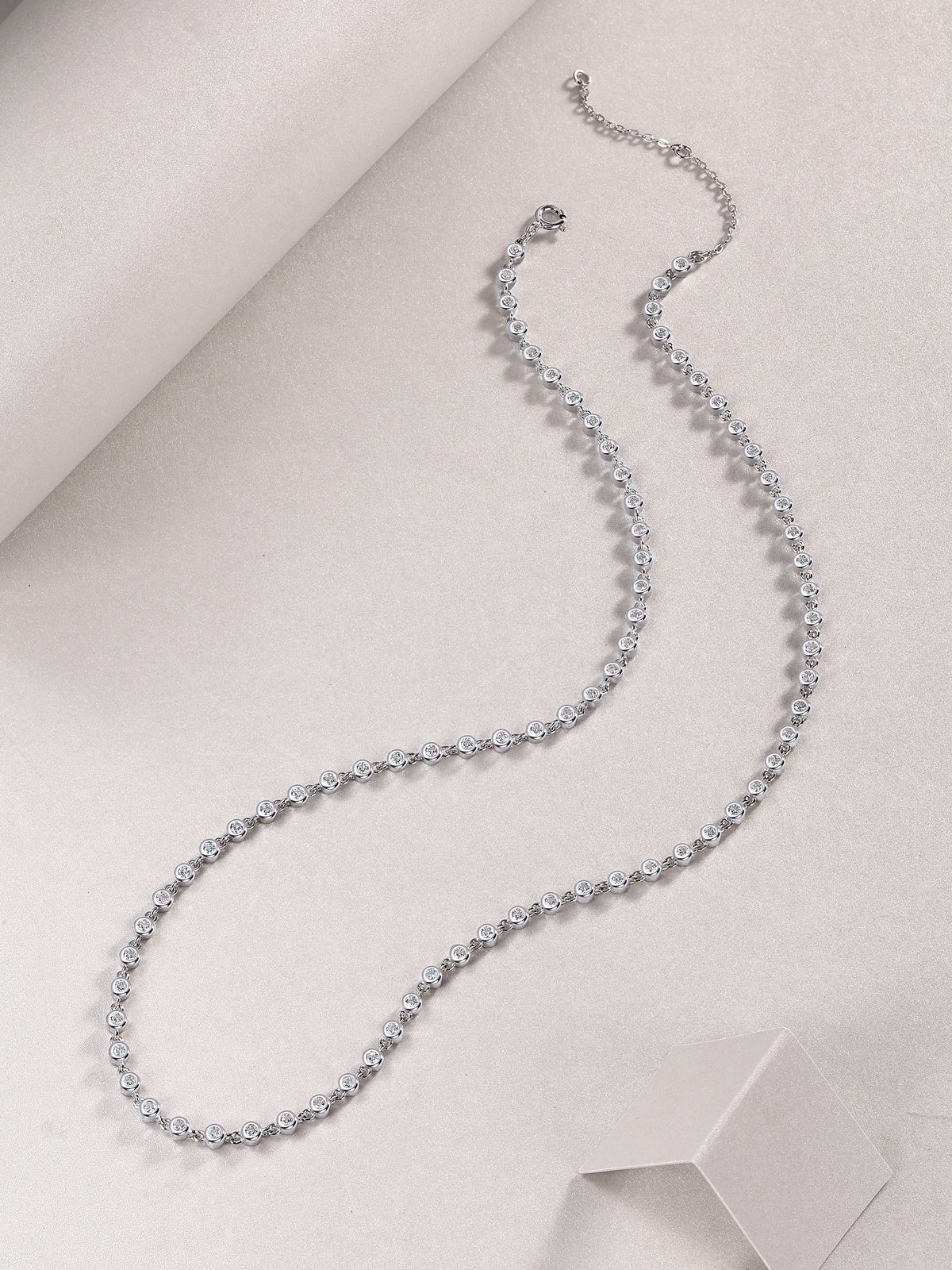 Heart-to-heart - Moissanite S925 Sterling Silver And Platinum Plating Necklace