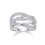 Brilliant Interweaving - Moissanite S925 Sterling Silver And Platinum-plated Diamond