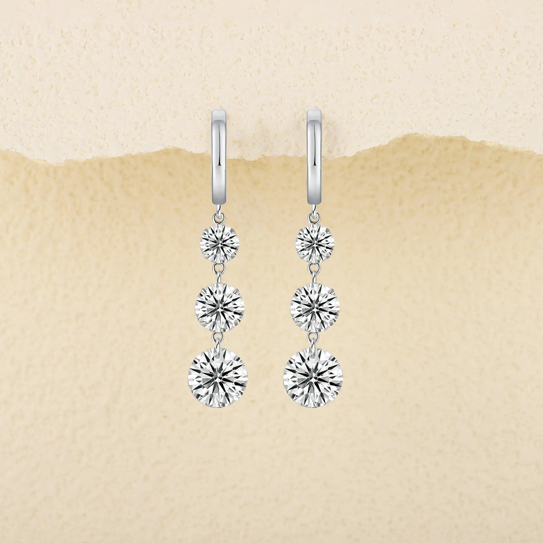 Moissanite Luxury & Fashionable Light Luxury Silver Stud Earrings – S925 Platinum Plated - N&P Colletion