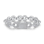 A Luxurious And Fashionable Minimalist Jewelry Bracelet Featuring Top-quality Moissanite, Made Of S925 Silver Electroplated With Platinum. - N&P Colletion