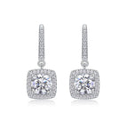 Moissanite Luxury & Fashionable Light Luxury Silver Stud Earrings – S925 Platinum Plated NP Collection
