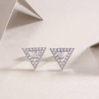 Unique - Moissanite S925 Sterling Silver and Platinum-Plated Stud Earrings