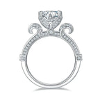 1-carat Luxury And Fashionable Light Luxury Jewelry Silver Ring Set With Top-quality Moissanite, S925 Silver Plated Platinum NP Collection