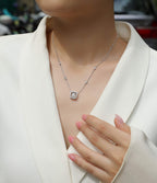 Sweet - 1-carat Moissanite S925 Sterling Silver And Platinum Plating Pendant