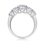 Deep Affection - 1-carat Top-quality Moissanite S925 Silver And Platinum-plated Diamond Ring