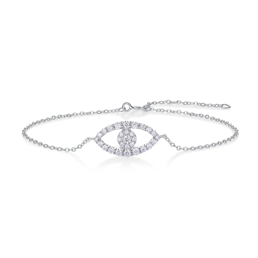 1Wishing Elf Luxury Fashion Mosan Diamond S925 Silver Bracelet NP Collection