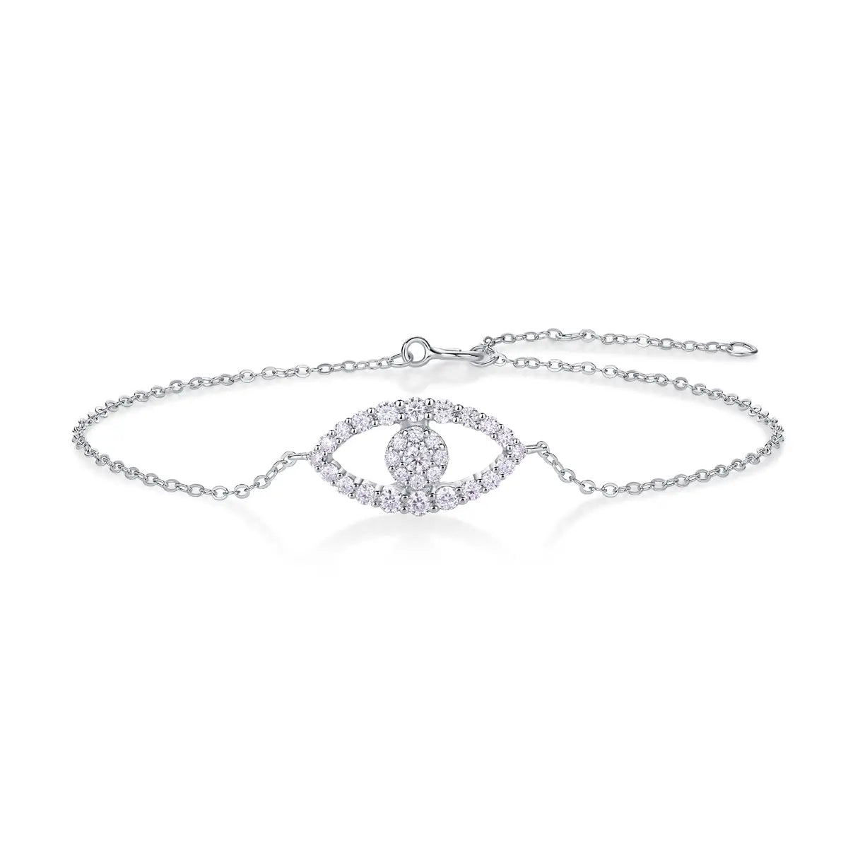 1Wishing Elf Luxury Fashion Mosan Diamond S925 Silver Bracelet NP Collection