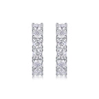 Pursuit - Moissanite S925 Sterling Silver And Platinum-plated Stud Earrings
