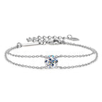 Four-claw Moissanite Bracelet All-match Silver Hand Jewelry