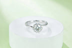 1-Carat Luxury Moissanite S925 Platinum-Plated Silver Ring – Light Luxury Jewelry NP Collection