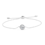 S925 Silver Moissanite Round Bag Micro-inlaid Round Moissanite Electroplated K Platinum Bracelet
