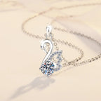 Pure Silver Women's Light Luxury Niche Swan Necklace NP Collection