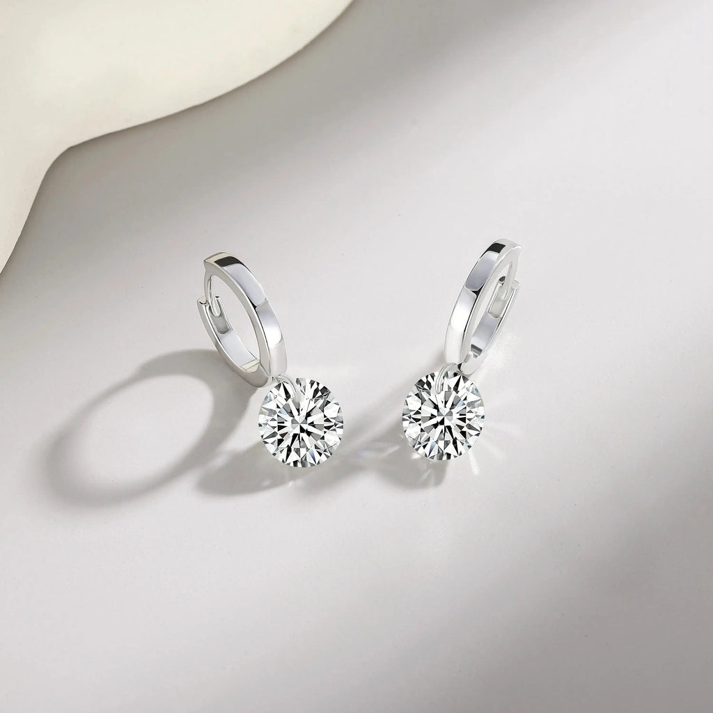 Top-quality Moissanite Luxury And Fashionable Light Luxury Jewelry Silver Stud Earrings S925 Silver Plated Platinum NP Collection