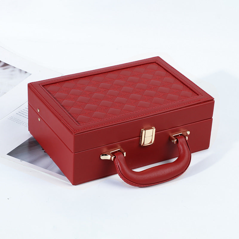 Large Capacity Jewelry Box Earrings Ring Necklace