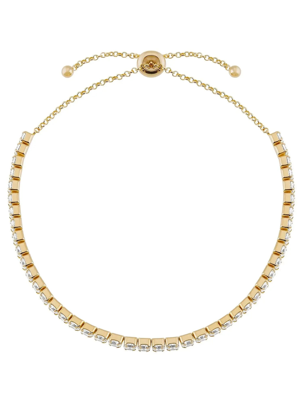 Cubic Zirconia Bracelet Sterling Silver 14K Yellow Gold-Plated
