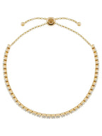 Cubic Zirconia Bracelet Sterling Silver 14K Yellow Gold-Plated