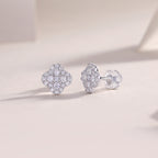 Ningxiang - Moissanite S925 Sterling Silver And Platinum-plated Stud Earrings