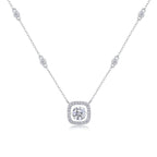 Sweet - 1-carat Moissanite S925 Sterling Silver And Platinum Plating Pendant