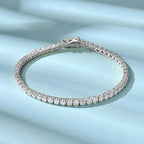 Moissanite Tennis Bracelet 14K Gold Plated D Color VVS1 