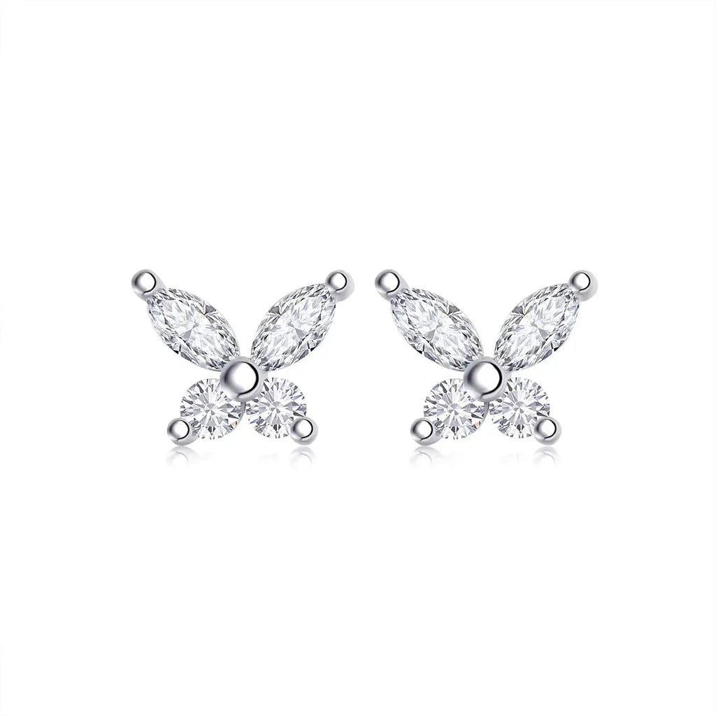 Top-quality Moissanite Luxury And Fashionable Light Luxury Jewelry Silver Stud Earrings S925 Silver Plated Platinum NP Collection